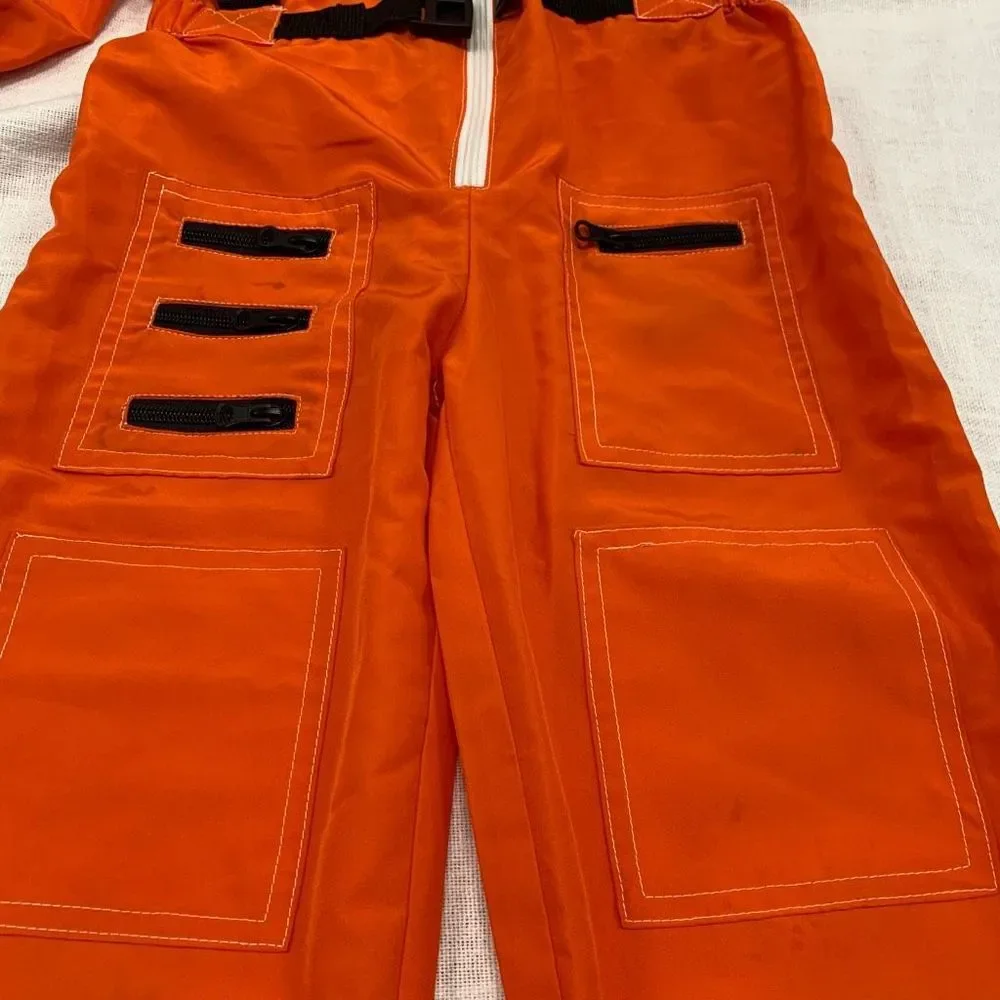 NASA Kids Orange Astronaut Costume Jumpsuit